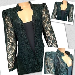 Incredible 90’s 2 piece lacy victorian gothic fairycore style dress green 9/10